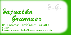 hajnalka grunauer business card